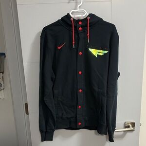Vintage Nike Black Jacket with Red and Yellow Details